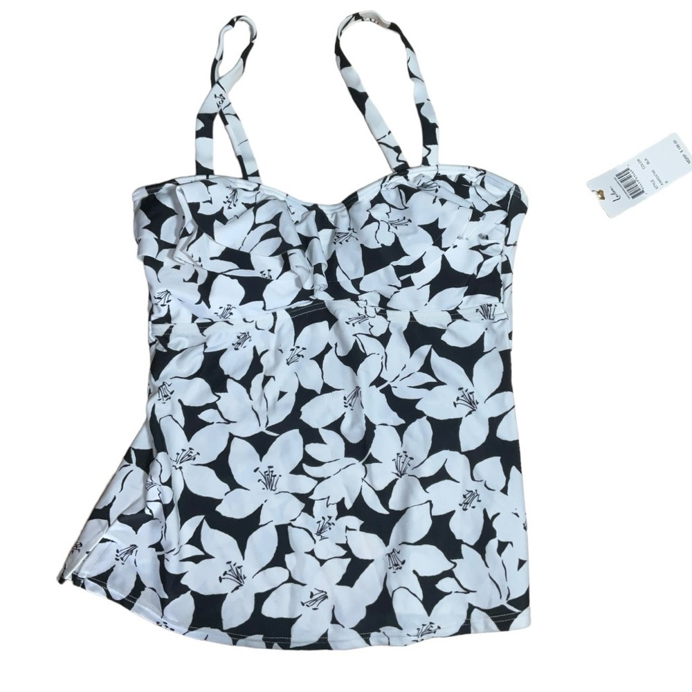NWT Leilani Woman’s Floral Swim Top Size 6
